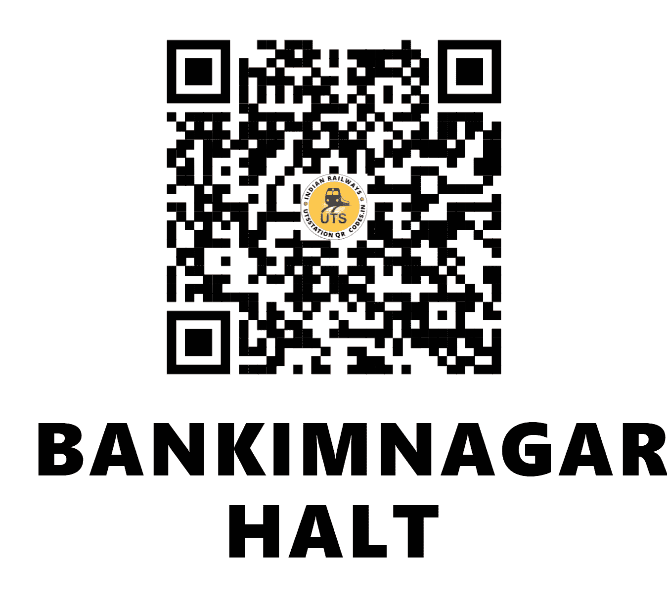 UTS QR Code for BANKIMNAGAR HALT - BNKA - ER (WEST BENGAL)
